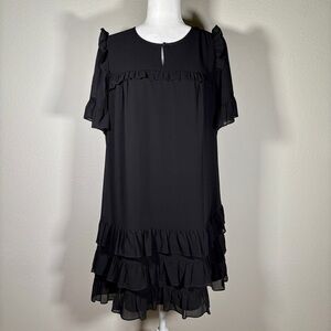 Point Sur Black Ruffle Dress